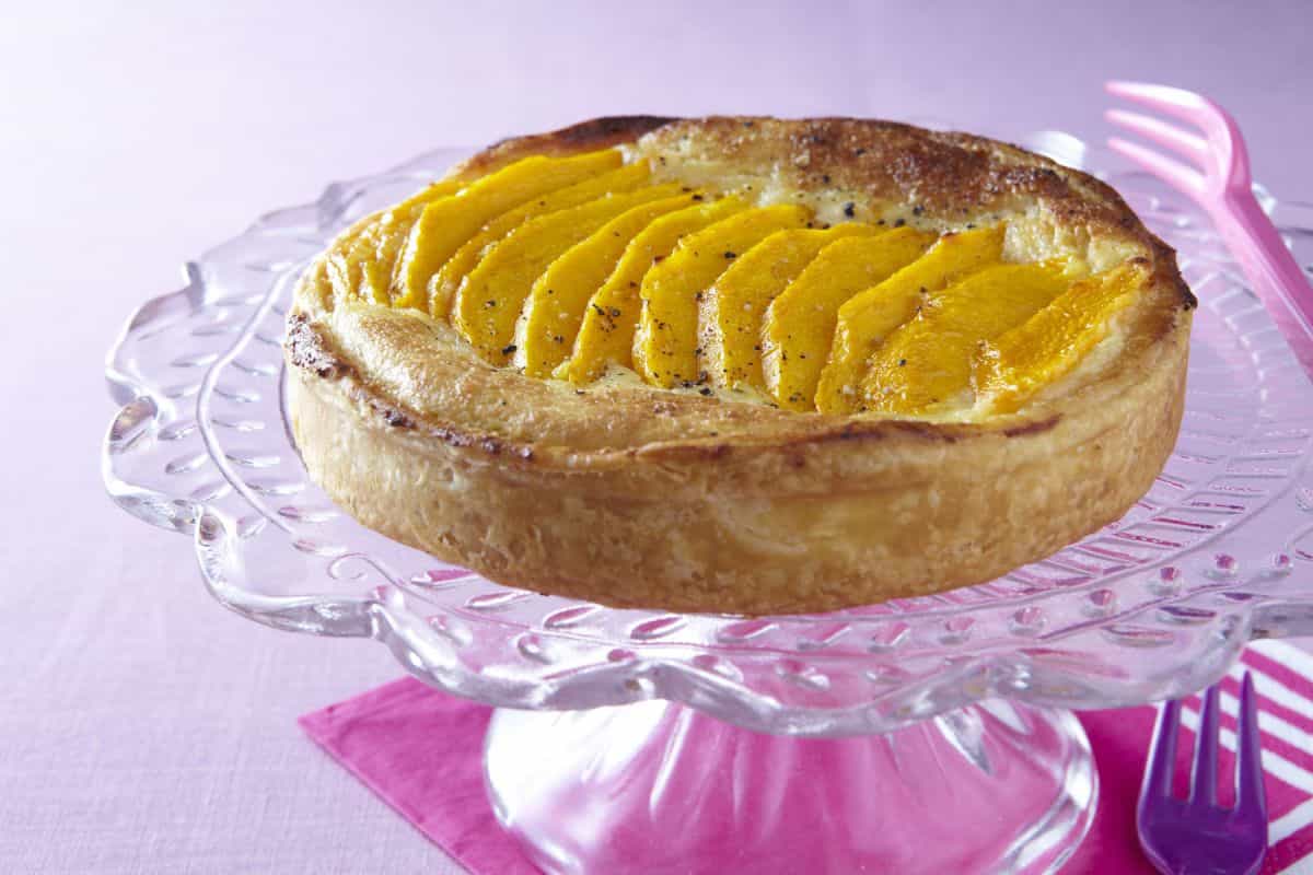 Tarte à la mangue et au mascarpone légèrement poivrée - Croustipate